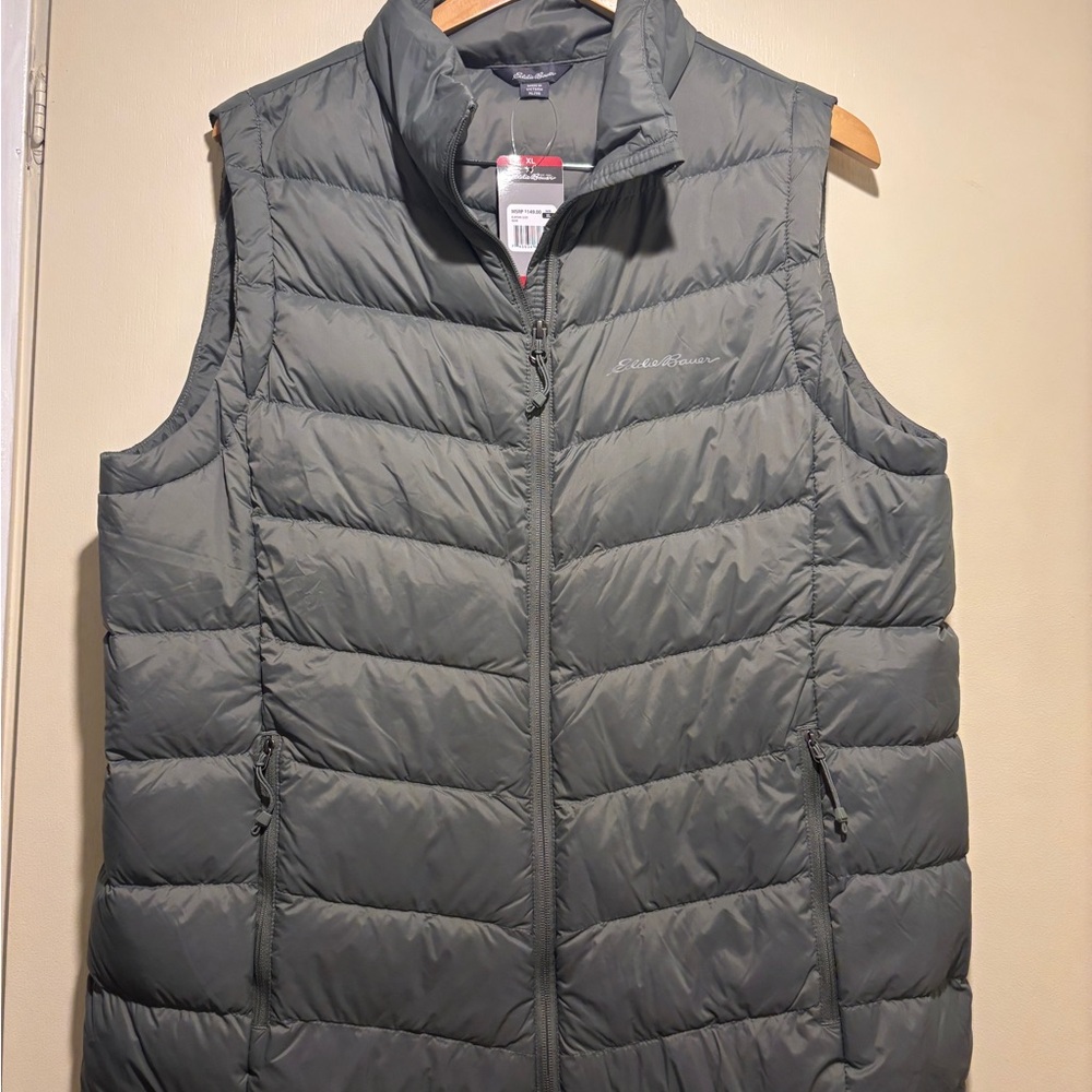 Eddie Bauer Women's charcoal blue Puffer Vest